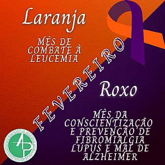 Fevereiro laranja e roxo 2023