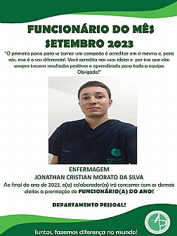 Funcionário do mês Setembro2023