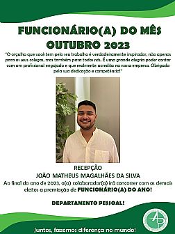 Funcionário do mês de Outubro 2023