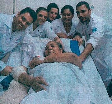 Celebrando com a Paciente Sra. Manoela Barbosa L. Silveira